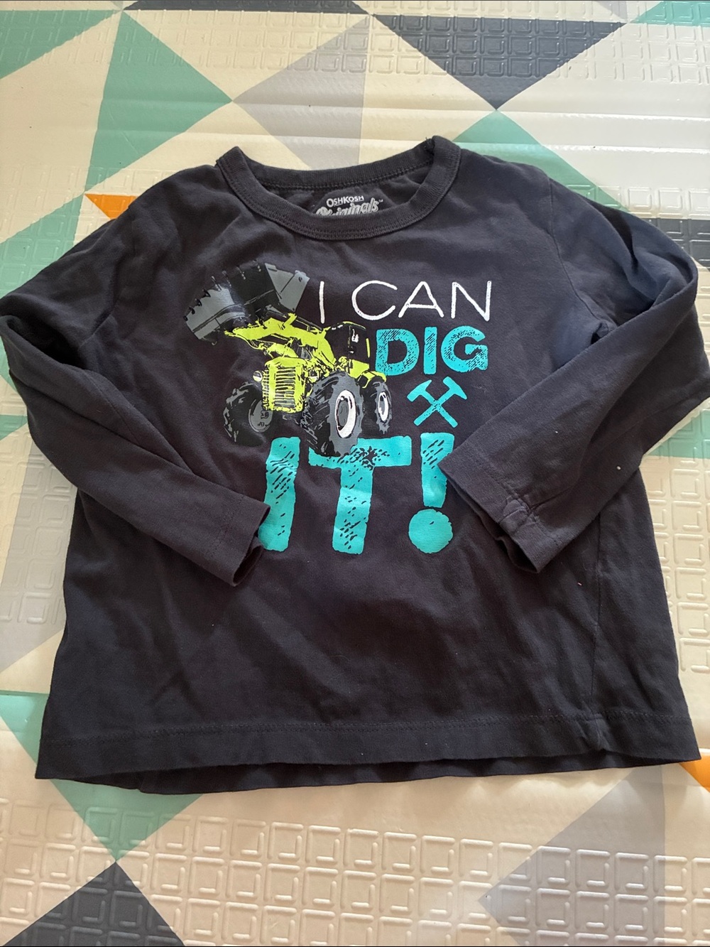 20/25$ 🧸 OshKosh B'gosh Boys' Navy "I Can Dig It" Graphic Tee
